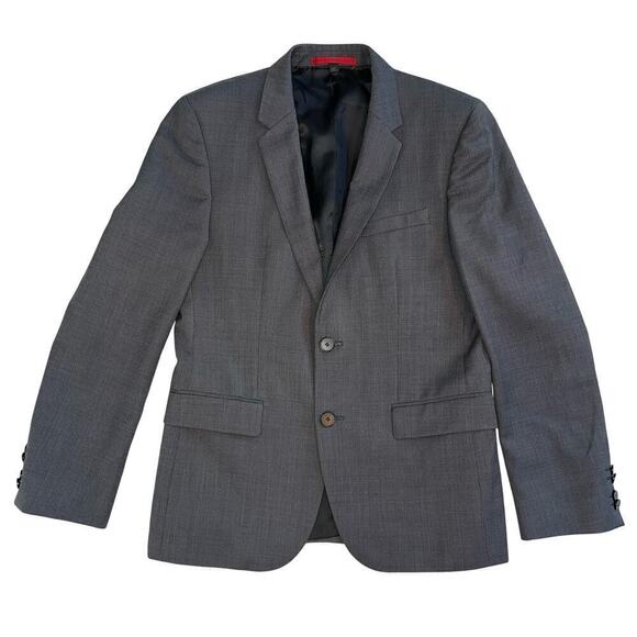 Hugo Boss Super 110 Aeron2/Hamen2 100% Virgin Wool Sport Coat Gray Size 38S